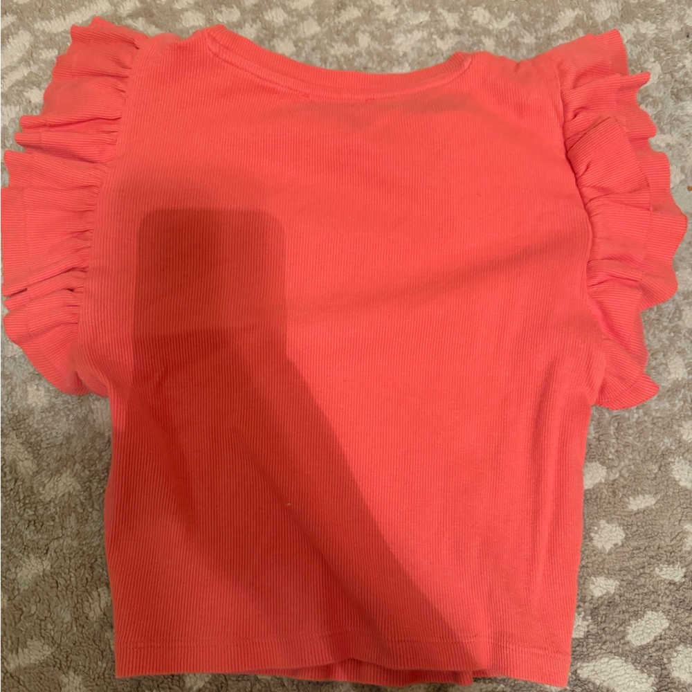 Zara Ruffle Top- Coral